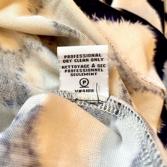 Diane Von Furstenberg Size 4 Natalie 100% Silk Mini Dress Navy Blue White Classy - Picture 11 of 11